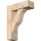 Ekena Millwork Funston Block Smooth Bracket w/ Offset Brace, Douglas Fir, 5 1/2"W x 16"D x 20"H BKT0604X16X20FST05SDF - alternate 1